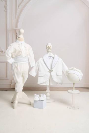 Costum botez cu Aripi - Serafim - alb de la Andreeatex
