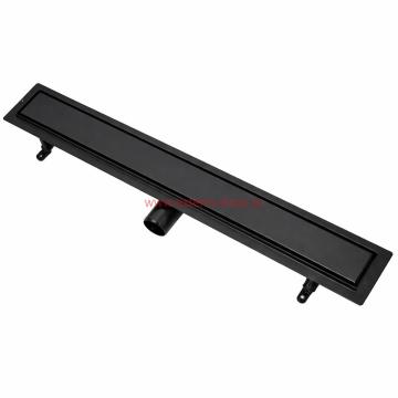 Rigola dus Techman Duo Black corp inox - grila reversibila