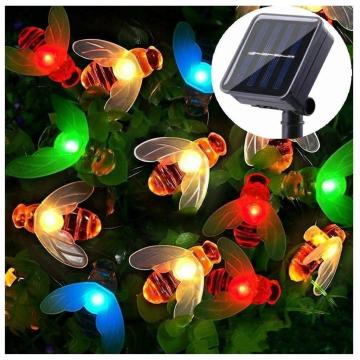 Instalatie solara Albinute cu 50 LED-uri lumina multicolora