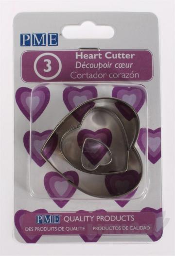 Set decupatoare inimioare, 3 bucati - PME de la Lumea Basmelor International Srl