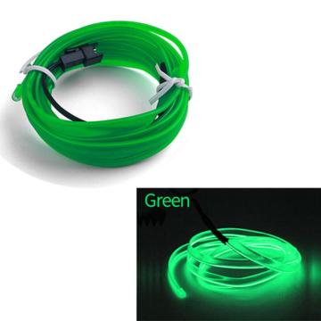 Fir neon auto El Wire culoare verde, lungime 2m