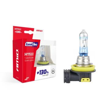 Set becuri cu halogen H11 12V 55W Lumitec limited + 130% duo