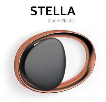 Maner mobilier Stella cupru lucios si negru mat