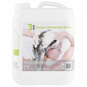 Sampon, balsam si gel de dus Sense 3 in 1, 5 litri de la Geoterm Office Group Srl