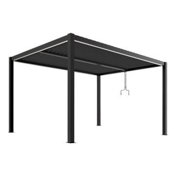 Pergola Luxe 4x4m antracit cu iluminare LED