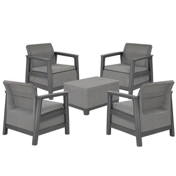 Set mobilier de gradina set grafit-gri rece Scandi Quartet de la Leziter Kft.