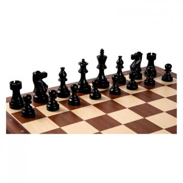 Piese sah American Staunton 6 Black cu tabla mahon, 55mm de la Chess Events Srl