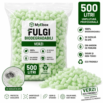 Fulgi biodegradabili verzi, 500 litri