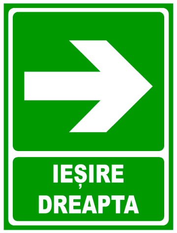 Indicator de salvare iesire in dreapta