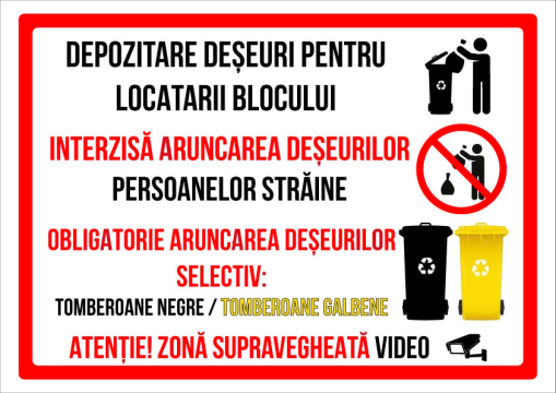 Indicator pentru depozitare deseuri