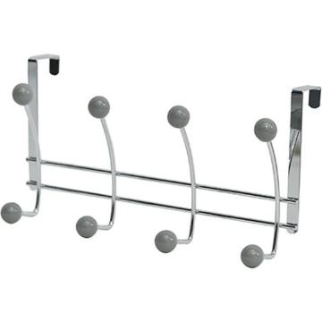 Carlig x 4 cu bile ceramice - crom / gri | cuiere baie
