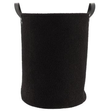 Cos rufe textil mare 40x52 cm - negru | organizatoare baie de la URBANIX SRL