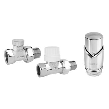 Robineti calorifer cap termostatic drepti chrome