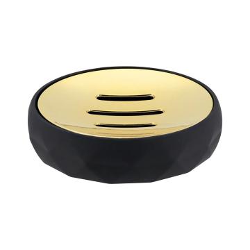 Sapuniera plastic rotund - negru