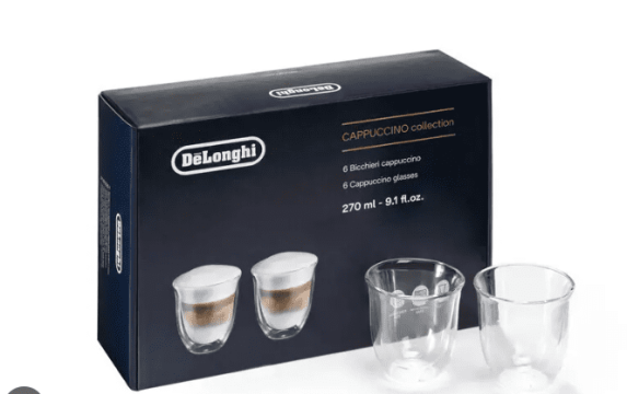 Set 6 pahare cappuccino 270 ml Creamy Collection DeLonghi