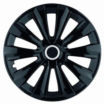 Set 4 capace roti Delta Black, 16 inch, cu inel cromat de la Auto Care Store Srl
