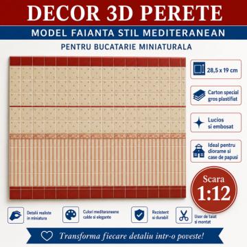 Macheta Decor 3D pentru perete cu faianta mediteran