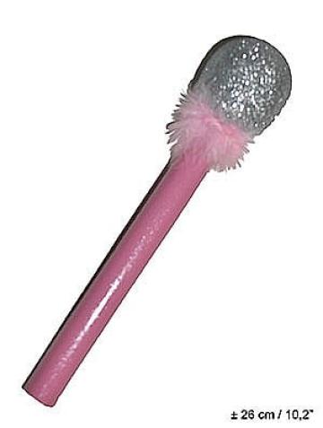 Jucarie Microfon petrecere fetite argintiu roz 26 cm - 60461