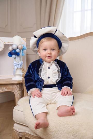 Costum Micul Print - bleumarin de la Andreeatex