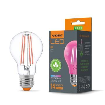 Bec LED cresterea plantelor Videx-E27-A60-8W-Fito de la Casa Cu Bec Srl