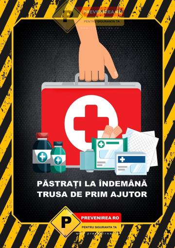 Afise pentru truse de prim ajutor pentru cabinete