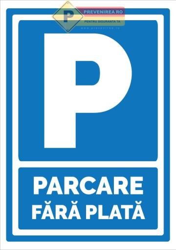 Indicator parcare fara plata