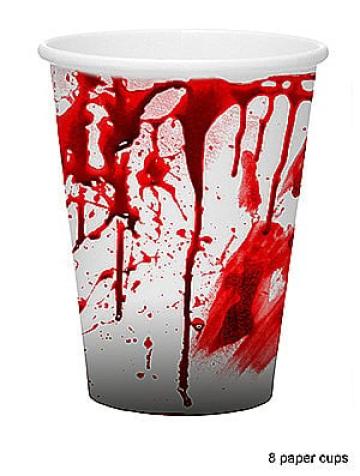 Pahare carton 250 ml - Sete de sange - Haloween - set 8 buc. de la Hobbyplanet Romania