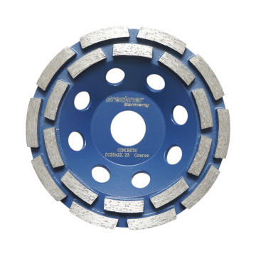 Disc diamantat segmentat cupa 125x22.23, dublu rand de la Gold Smart Engine Srl