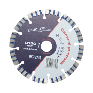 Disc diamantat turbo segmentat 150x22.23mm, segment 10mm de la Gold Smart Engine Srl