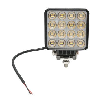 Proiector LED patrat - flood 12-48V, 48W, 3000K carcasa