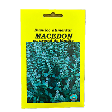 Seminte busuioc Macedon cu aroma de lamaie 5 gr, SCDL Buzau