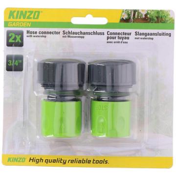 Conector furtun de gradina Kinzo de 3 4 2 buc.