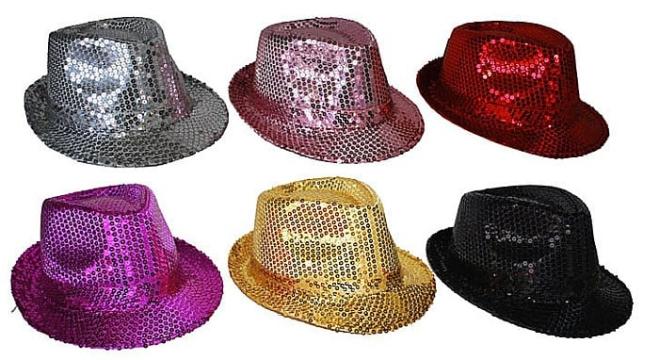 Palarie Kojak cu paiete, 6 culori - 63389 de la Hobbyplanet Romania