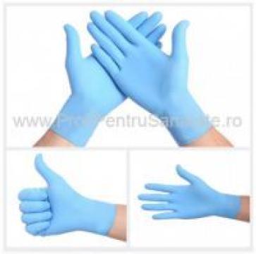 Manusi nitril albastre, nepudrate, marimea L de la Profi Pentru Sanatate Srl