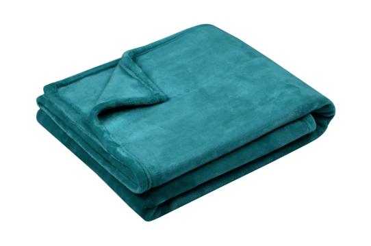 Patura Doudou 130X160 cm, culoare Turcoaz, 100% poliester