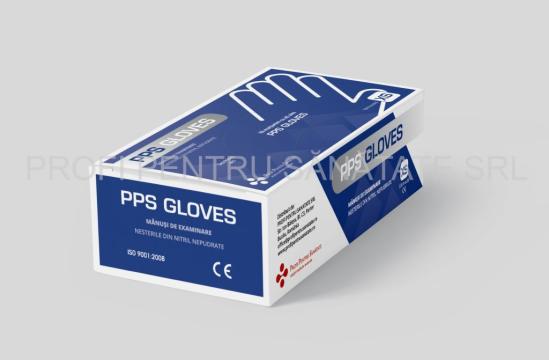 Set 100 manusi nitril nepudrate PPS Gloves, albastre de la Profi Pentru Sanatate Srl