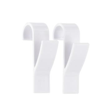 Carlig x2 pentru calorifer plastic - alb