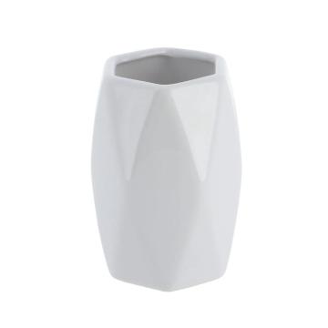 Suport periute ceramica design diamant - alb