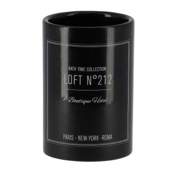Suport periute ceramica design grafic - negru