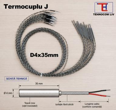 Sonda termocupla electrica J D4XL35mm