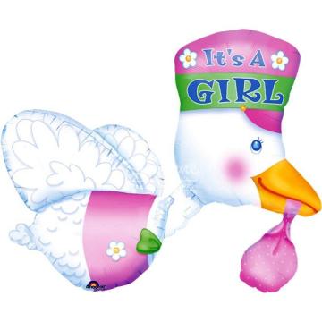 Balon figurina Barza Roz de la Simonne