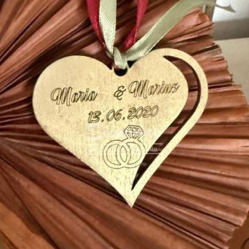 Marturie personalizata nunta Verighete, cu magnet sau breloc de la Simonne