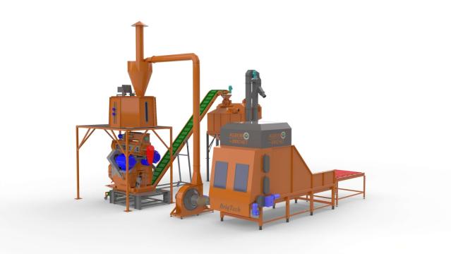 Linie productie peleti 600 - 800 kg/ora matrita inelara