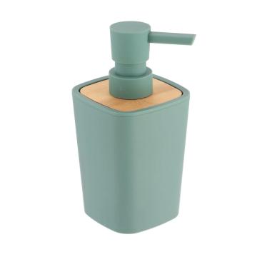 Dispenser sapun plastic si bambus 380 ml - menta de la URBANIX SRL