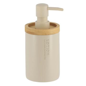 Dispenser sapun polirasina / bambus 280 ml - crem / bamboo de la URBANIX SRL