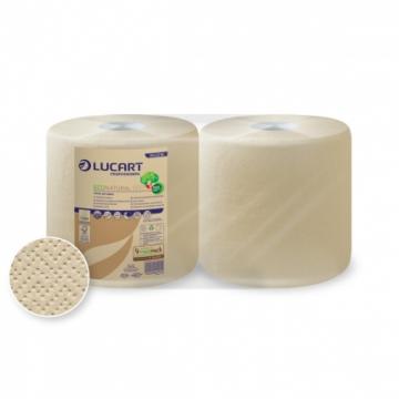 Lavete din hartie, pe rola cu derulare centala, maro de la Sanito Distribution Srl