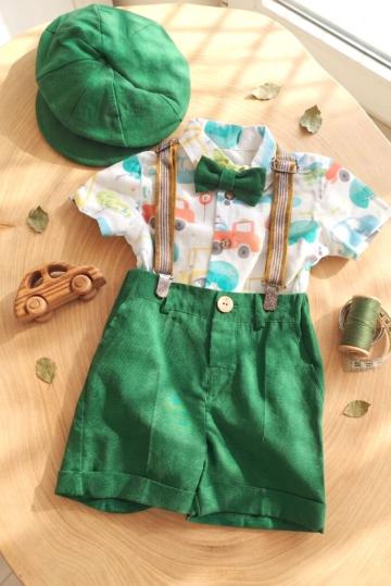 Costum botez Damian - verde